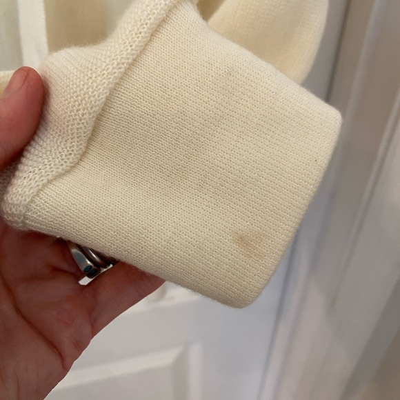 Swingster Vintage Mens Beechcraft Aviation White Cardigan Sweater - Picture 8 of 11